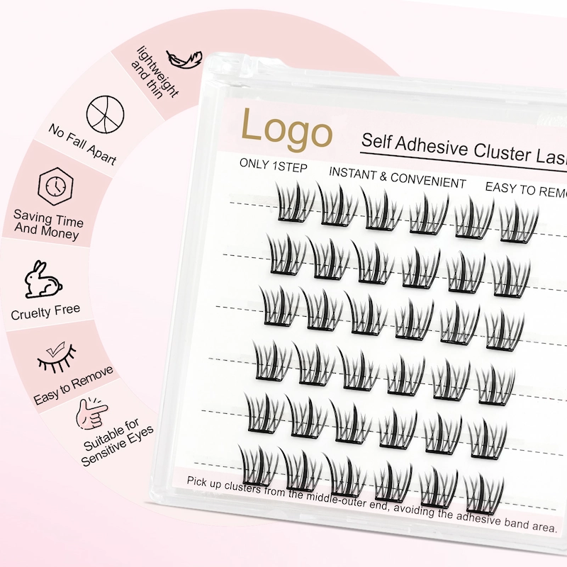 New 3D Printing DIY Cluster Lashes Anime Manga Lash Look Self Adhesive Wear Directly